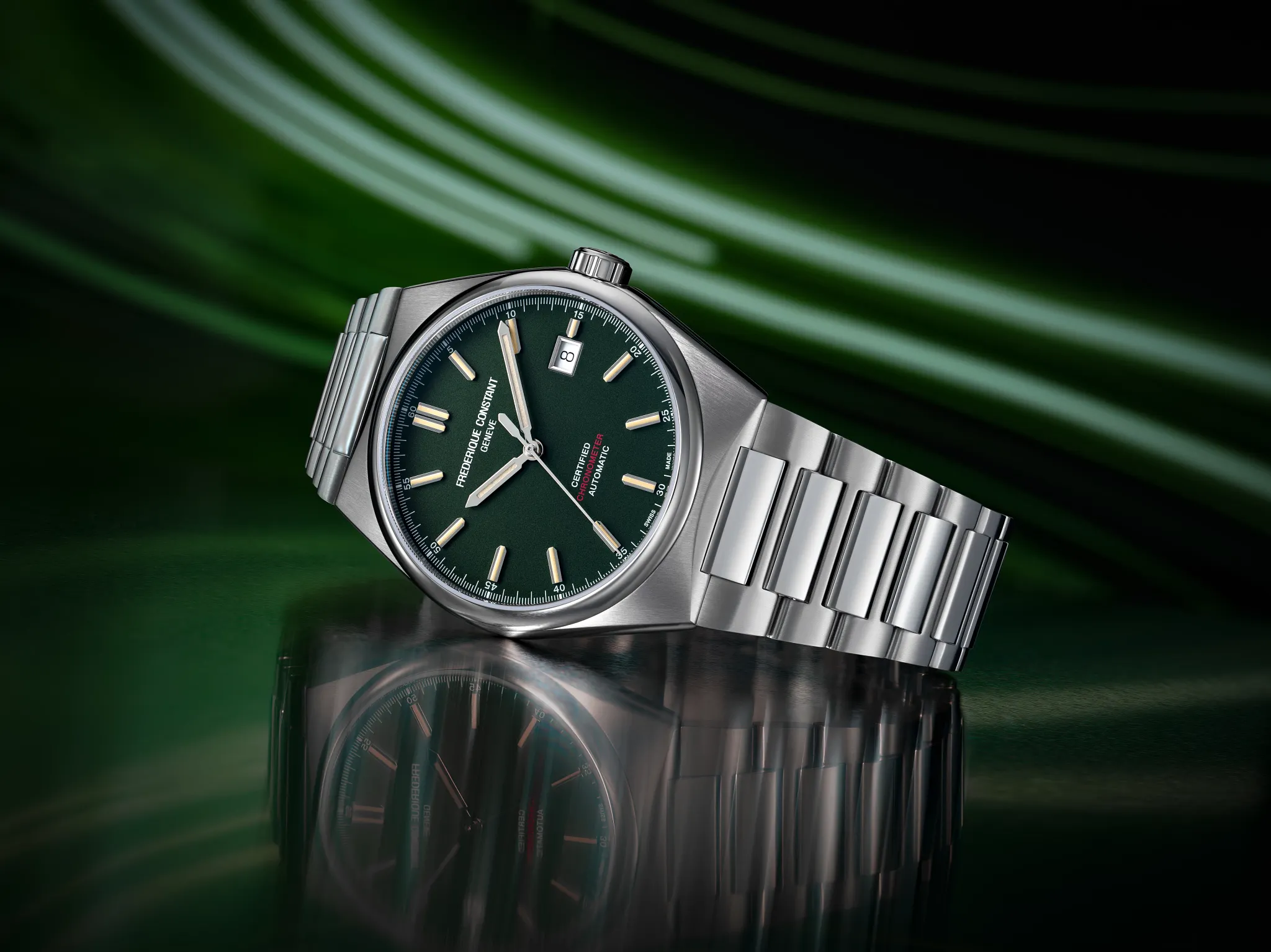 アーモンドクォーツページ Highlife Automatic COSC Watch FC-303GRS3NH6B | Frederique Constant